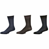 Men's Bamboo Dark Herringbone Crew 3 Pack Socks