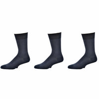 Men's Bamboo Dark Herringbone Crew 3 Pack Socks