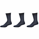 Men's Bamboo Dark Herringbone Crew 3 Pack Socks