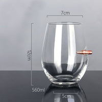 Bullet Embedded Crystal Glass (Multiple Options)