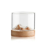 Mountain Glass with Wooden Bottom - 5oz