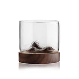 Mountain Glass with Wooden Bottom - 5oz