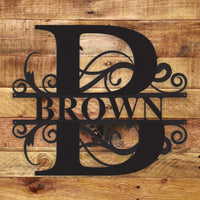 Fancy Name Monogram - Metal Wall Art/Decor