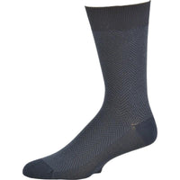 Men's Bamboo Dark Herringbone Crew 3 Pack Socks