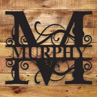 Fancy Name Monogram - Metal Wall Art/Decor