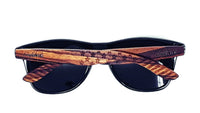 Stars and Bars Sunglasses With Wooden Case, Polarized