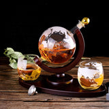 Whiskey Decanter Globe Set with Sailboat