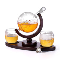 Whiskey Decanter Globe Set with Sailboat