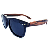 Stars and Bars Sunglasses With Wooden Case, Polarized