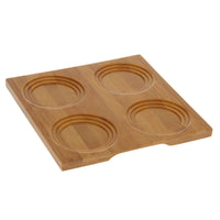 Set Of 4 Doublewalled Thermal Glasses and Bamboo Tray