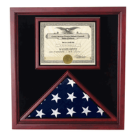 Cherry Flag and Document Case For Hanging Awards and Medals